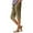 Café_03, variante sur Bmisegm Pantalon Capri Décontracté pour Femmes d'Été Uni à Taille Élastique, Coupe Ample, Décoration Boutons Latéraux, Polyvalent, Pantalon pour Femmes Vert G