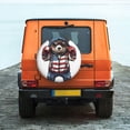thumbnail image 6 of Fuzoiu Patriotic Boxing Bear Art Print Universal Spare Tire Cover with Buckle Strap, Waterproof Wheel Covers for Jeep, Trailer, RV, Truck and All Car-15 inch, 6 of 6