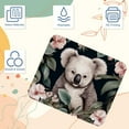 thumbnail image 3 of Koala 8.3x9.8 Inch Square Desk Mat with Non-Slip Rubber Bottom for Office and Gaming – Printed Mouse Mat, Desk Mat, Gaming Mouse Pad, 3 of 6