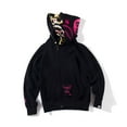 thumbnail image 3 of QJUHUNG Chandail à Capuchon en Coton BAPE Shark Street Camouflage Veste à Double Capuchon CAMO Noir, 3 of 5