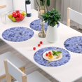 thumbnail image 6 of Blue Butterfly and Flower Pattern 15.4in Diameter PVC Plate Mat, Heat-Resistant and Cuttable, Kitchen Decor, 6 of 7