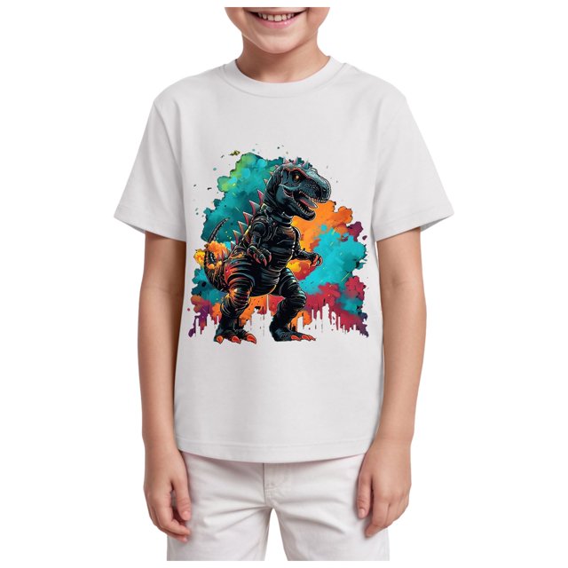 Wxirdiow T-Shirts Graphiques pour Petits Garçons T-Shirts à Manches Courtes Enfants Été Décontracté Col Rond T-Shirts Hauts Mode Blanc Taille, 2-3 Ans