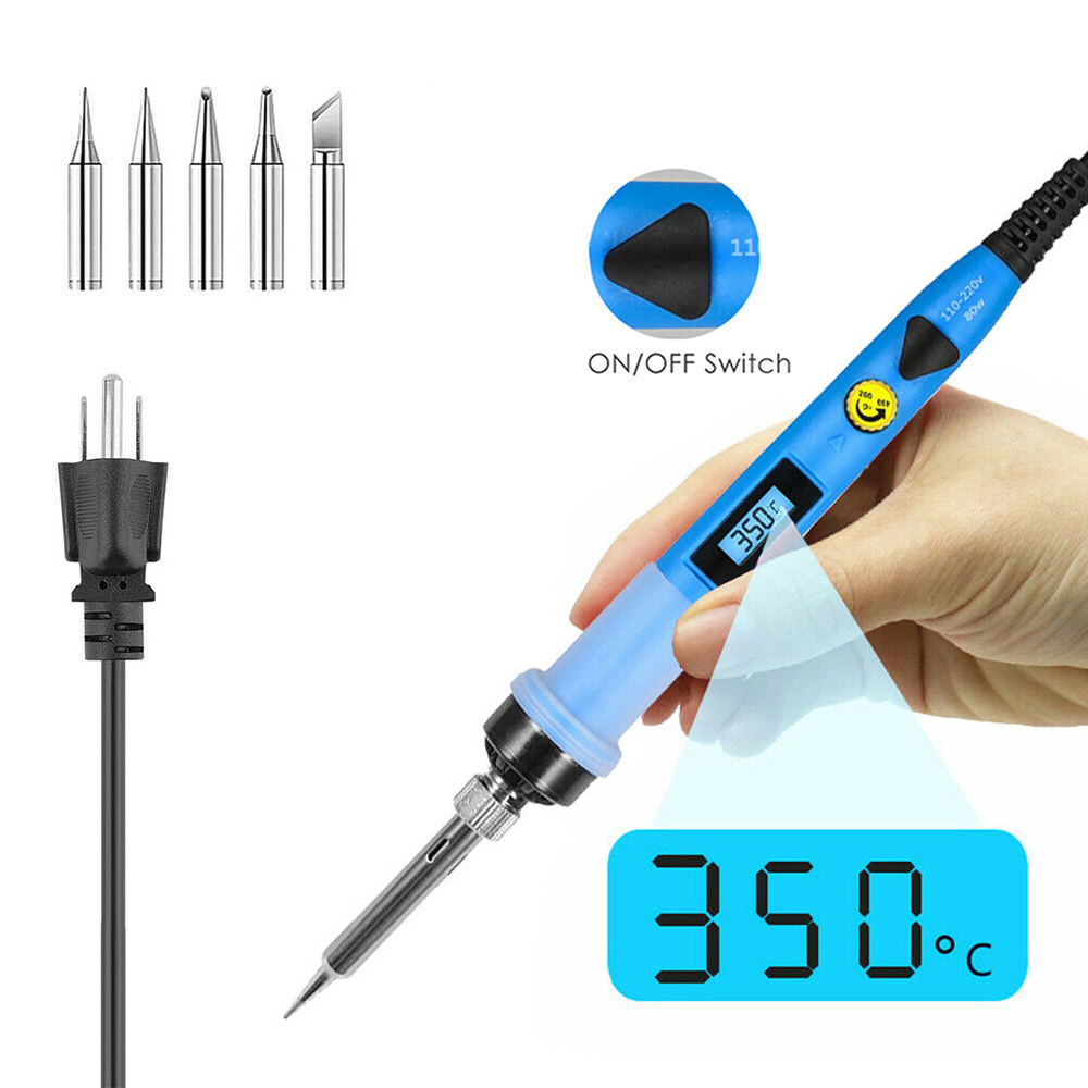 SREMTCH Electric Soldering Iron Tool Kit 80W Welding Gun Set Adjustable