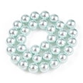thumbnail image 5 of 5 strands Glass Pearl Beads Strands Round Light Cyan 12mm Hole: 0.8mm about 35pcs/strand 16.14''(41cm), 5 of 5