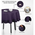 thumbnail image 5 of Vargottam Ruffle Tablecloth Kitchen Dining Tabletop Cover Decoration Cotton Solid Table Cover Round, Purple-69 Inches Diameter, 5 of 9