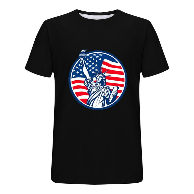 cllios Mens 4th of July Tee Shirts Big and Tall American Flag