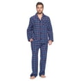 thumbnail image 2 of Ashford & Brooks Mens Woven Pajamas Long Pj Set, Blue/Burgundy, S, 2 of 5