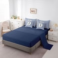 thumbnail image 5 of Erosebridal Initial D Letter Kid Bedding Comforter Set 7pcs, Abstract Stripe King Bedding Sets, 5 of 7