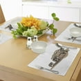 thumbnail image 4 of Ambesonne African Place Mats Set of 4, Animals on Savannah Modern, Standard Size, White and Brown, 4 of 6