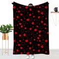 thumbnail image 2 of Love Fuzzy Blanket，Cute Lovely Heart Flannel Fleece Throw Blanket for Room Decorations 27.6*27.6 Inch E, 2 of 7