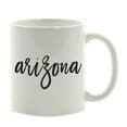 thumbnail image 1 of Koyal Wholesale Black Calligraphy Arizona US State Ceramic Coffee Mug, 1 of 1