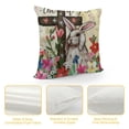 thumbnail image 4 of Nawypu  He is Risen Easter Throw Pillow Cover,  Bunnies Flowers Cross Cushion Case Decoration for Sofa Couch, 4 of 5