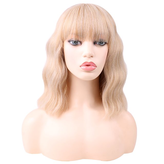 Women's Short Wig with Full Head Coverage Medium Length Curly Design
