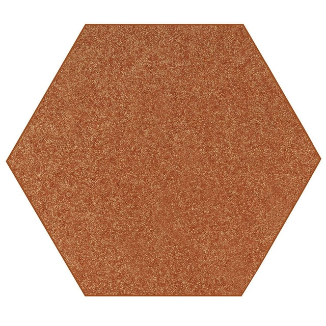 Ambiant Galaxy Way Solid Color Area Rugs Rust - 9' Hexagon