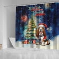 thumbnail image 4 of Merry Christmas and Happy New Year Santa Basset Hound Holiday Xmas Winter 2025 Shower Curtain Bassets Dog Breed Lovers Gifts Idea Waterproof Bathroom Bathtub Curtain - 00024, 4 of 5
