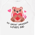 thumbnail image 4 of Inktastic My Great Grandma Loves me- bear and hearts Boys or Girls Baby Bodysuit, 4 of 5