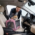 thumbnail image 4 of Cififendec Breathable Pet Carrier Bag, 18.11"×11.81", Foldable Portable Mesh Travel Handbag for Small Dog Cat Outdoor Walking Airline Approved Transport Tote, 4 of 5