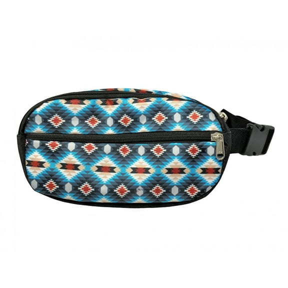 Showman Hip (Fanny) Pack w/ Blue Aztec Design