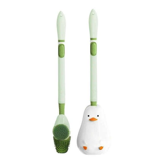 MICLOZYT Toilet Bowl Cleaners,Small and Cute,with Soft Bristle and Long Handle,for Deeply Cleaning