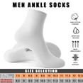 thumbnail image 4 of LWFBDTK 6-Pack Women's Cotton Crew Socks – Lightweight, Breathable, Moisture-Wicking Dress Socks for Business & Casual, Size 9-12, White, 4 of 8
