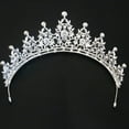thumbnail image 3 of Crystal Crown Wedding Hair Tiara Bridal Tiara Pieces Wedding Jewelry Accessories Hair Tiaras Veil Luxurious W8M3, 3 of 9