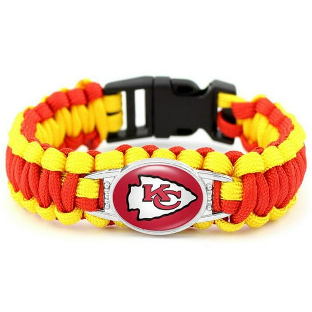 Pulsera tejida con cuerda y paraguas para supervivencia del equipo de fútbol americano de la NFL de 32 equipos, pulsera para hombre, pulsera de fútbol