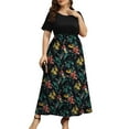 thumbnail image 2 of FOLUNSI Women Plus Size Dresses Short Sleeve Loose Ribbed Casual Long Maxi Dresses with Pockets M-4X, 2 of 5