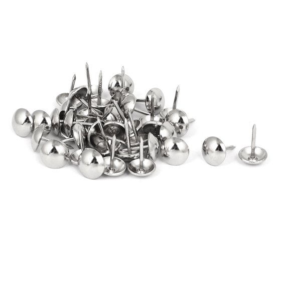 Unique Bargains 7/16 Pieds Dia Clou Décoratif en Acier Inoxydable pour Rembourrage 40 Pcs