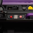 thumbnail image 5 of 24v Ride on Toys Two-seater UTV, with Automatic Tipping Bucket, Rear wheel Suspension, Slow start, LED light,USB, Bluetooth Music, Electric Car for Kids Ages 3-8, Purple, 5 of 7