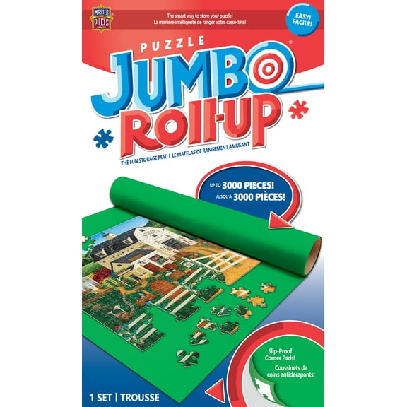 MasterPieces Accessories - Jumbo Jigsaw Puzzle Roll-Up Mat & Box - 48"x36"