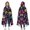 Colorful Psychedelic Mushroom, variant on Wearable Blanket,Colorful Psychedelic Mushroom Black Pattern Hooded Wearable Flannel Blanket for Adults & Teens,Winter Poncho Shawl Wrap Cape Cozy Anti-Pill,60"x80"