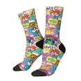 thumbnail image 2 of Rugrats Adult Socks Casual Tube Socks Durable Comfort Calf Socks Soft Elastic Crew Socks 2 Black-2, 2 of 9