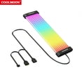 thumbnail image 1 of COOLMOON ARGB LED Strip Light Fits 8PIN 24PIN Power Cables DIY Lamp Bar Light Strip C200EX Black, 1 of 5