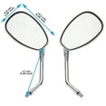thumbnail image 2 of 2Pcs Universal Motorcycle Mirrors, Handlebar Rear View Side Mirror Compatible for Bike, Scooter, ATV, UTV, Dirt Bike and More, Silver, 2 of 8