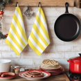 thumbnail image 6 of Yellow Striped Kitchen Towels Set of 3, Modern Simple Monochrome Geometric White Absorbent Dish Towels for Kitchen, Microfiber Hand Towel, Quick Drying Tea Towel for Cleaning Decorative Dishcloths, 6 of 7
