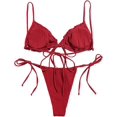 thumbnail image 2 of Maillot de Bain Bikini Triangle à Volants Froncé, 2 of 4
