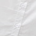 thumbnail image 6 of ZACPNCV Girls Short Sleeve Blouse Peter Pan Collar Bow Shirt Puff Cuff Wrinkle Resistant School Uniform Button Down Shirt White, 6 of 9