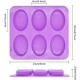thumbnail image 4 of 2 moldes de silicona para jabón, 6 cavidades, ovalados y rectangulares, para manualidades, para hacer jabón, para hacer tartas, galletas, chocolate, bandeja para cubitos de hielo, 4 of 8
