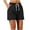 Black, variant on Busydd Womens Shorts Mid Rise Quick Dry Gym Running Shorts Solid Color Elastic Wasit Drawstring Yoga Workout Shorts Summer Casual Sweat Shorts with Pockets,Plus Size Shorts S-4XL