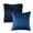 Navy, variant on Phantoscope Designer's Choice Decorative Throw Pillow Set, Fluffy Faux Fur & Pleated Velvet Bundle, for Sofa Couch Bedroom, 18" x 18", Navy, 2 Pack