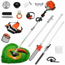5 in 1 Gas Weed Eater, 52CC 2-Stroke Weed Eater Gas Powered, Petrol Hedge Trimmer with Attachments, Brush Cutter Gas Weed Wacker for Weed Grass and Bush
