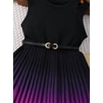 thumbnail image 4 of 8-12 Years Teenage Party Dresses Spring Summer Purple Gradient Dress For Girls With Belt Kids Clothes Teen Dress 2026, 4 of 7