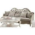 thumbnail image 4 of Antique Taupe Finish Tufted Seat Back 2pc Sofa Set Formal Traditional Living Room Furniture Luxury Style, 4 of 5