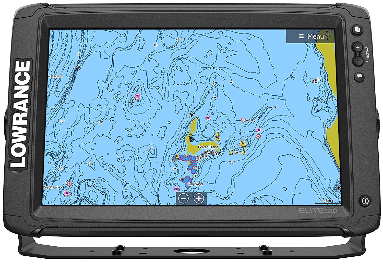 Lowrance Elite-12 Ti2 Portable Fishfinder Active Imaging 3-in-1 Preloaded C-Map US Inland Mapping - image 3 of 6