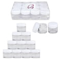 thumbnail image 1 of Beauticom 7g/7ml (0.23 Fl Oz) Thick Double Wall Leak-Proof Clear Plastic Jars with Flat Top Lids for Creams, Lotions, Powders, Glitters, and more... (Color: White, Quantity: 1200pcs), 1 of 3