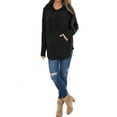 thumbnail image 5 of Hanerdun Women Hoodies Female Casual Hooded Blouses Pullover Tops Black XL, 5 of 5