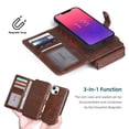 thumbnail image 4 of Compatible with  13 Mini Wallet Case  Multi-Function Wallet Case  2 in 1 Detachable Magnetic Wallet Case with Card Holder  PU Leather Flip Cover with Lanyard, 4 of 8