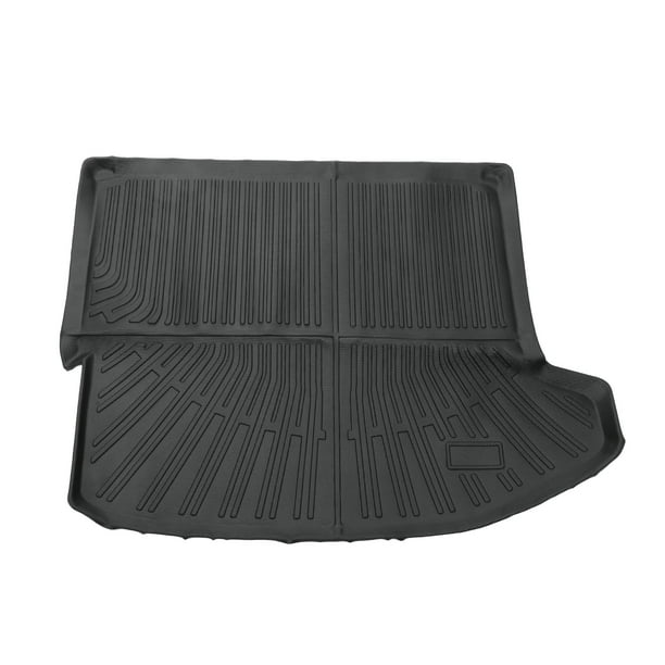 Alfombrilla de carga única Bargains para maletero de Chevrolet para Chevy Trax 2024 Negro TPE 1 Pc Cara plana Patrón de rayas Trasera Antideslizante