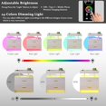 thumbnail image 5 of HNEBC Auto LED Nightstand with Wireless Charging Station & USB Ports,High Gloss Bedside Tables with 2 Drawers,Floating Nightstand with 3 Color & Adjustable Brightness Embedded LED Light Strip, 5 of 8