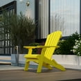 thumbnail image 4 of Wildridge Heritage Folding Adirondack Chair, Lemon Yellow, Outdoor Weather Resistant Poly Patio Furniture, 4 of 8